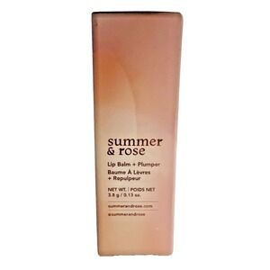 Summer & Rose Lip Balm Plumper Moisturize Enhance .13 oz / 3.8 g New Sealed Box